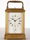 A French gilt brass carriage clock in a rare gadrooned case, Lepine Paris, circa 1880.
